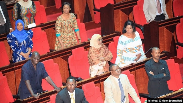 Wabunge wakiwa ndani ya bunge maalumu la katiba mjini Dodoma, Tanzania 