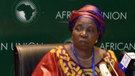 South African Home Affairs Minister Nkosazana Dlamini-Zuma addresses the media during the leaders meeting at the African Union (AU) in Addis Ababa July 15, 2012. 