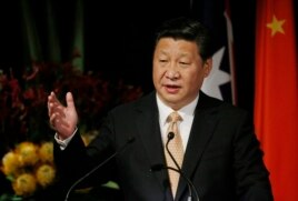 中国国家主席习近平在讲话。