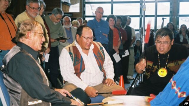 The Porcupine Singers perform as part of The Lakota Music Project. Ronnie Theisz (left),  professor emeritus of American Indian Studies at Black Hills State University, has been with the group since 1972.