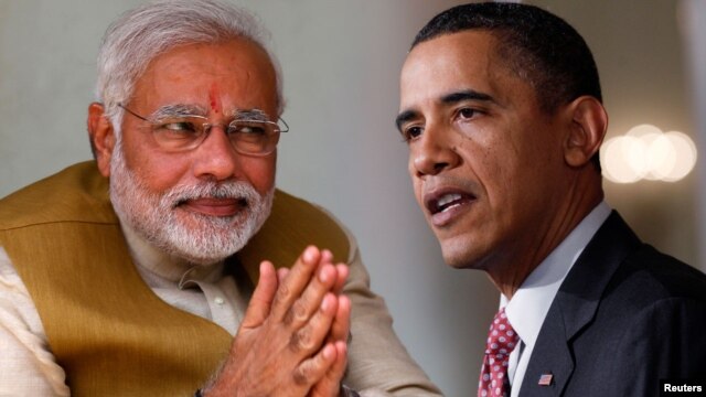 Perdana Menteri India Narendra Modi (kiri) dan Presiden Amerika Serikat Barack Obama (Foto: dok).