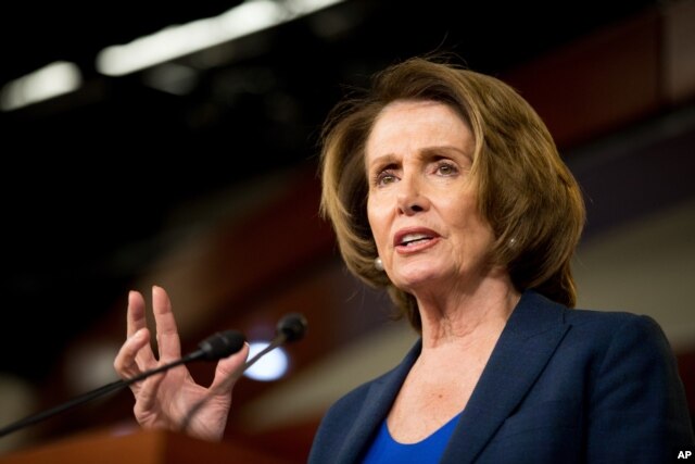 FILE - House Minority Leader Nancy Pelosi on Capitol Hill in Washington.