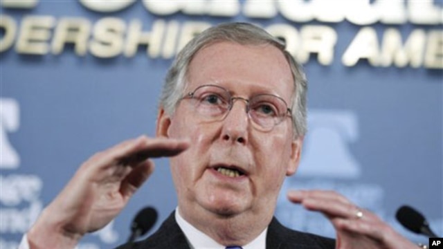 Senate Republican Minority Leader Sen. Mitch McConnell delivers remarks at the Heritage Foundation in Washington, 4 November 2010