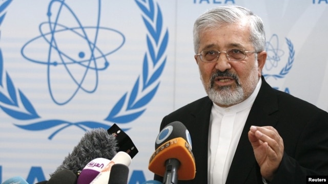 Iran's International Atomic Energy Agency  ambassador Ali Asghar Soltanieh addresses a news conference during a meeting at the United Nations headquarters in Vienna, June 6, 2012.