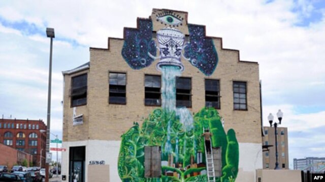 A mural in the Station North area of Baltimore, Maryland
