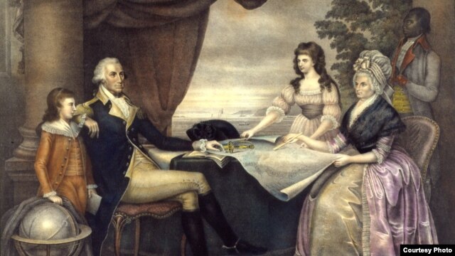 Martha and George Washington with their grandchildren (Courtesy of George Washington's Mount Vernon)