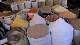 A spice seller in Yemen