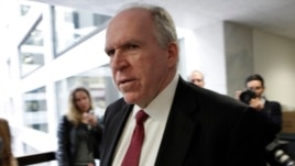 John Brennan, nominee for CIA Director, arrives at a meeting with Senate Intelligence Committee Chairwoman Dianne Feinstein on Capitol Hill January 31, 2013.