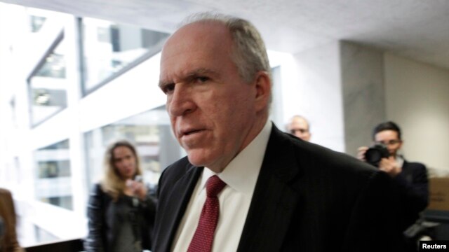John Brennan, nominee for CIA Director, arrives at a meeting with Senate Intelligence Committee Chairwoman Dianne Feinstein (D-CA) on Capitol Hill in Washington January 31, 2013.