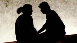 A couple in Athens' Syntagma Square