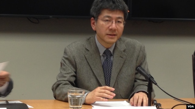 东京大学法学教授高原明生（美国之音 钟辰芳拍摄）