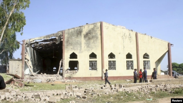 A view of St. Rita's Catholic church in Kaduna, Nigeria, after a bomb attack October 28, 2012.