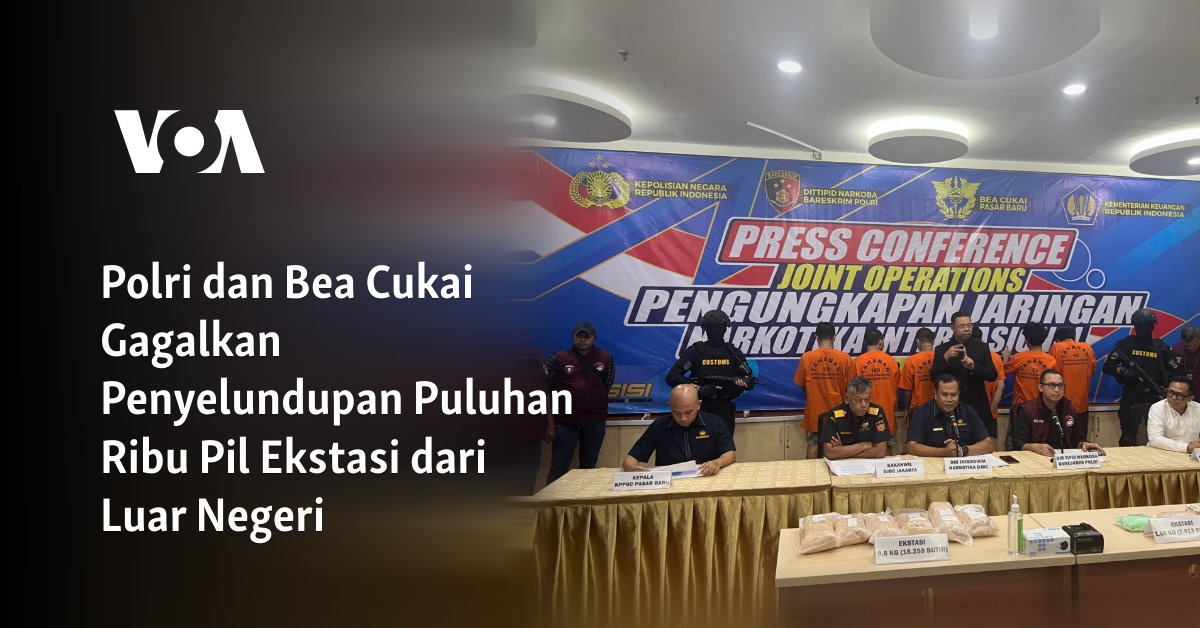 Polri Dan Bea Cukai Gagalkan Penyelundupan Puluhan Ribu Pil Ekstasi