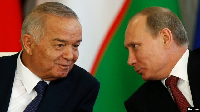 Islom Karimov (chapda) va Vladimir Putin, 15-aprel, 2013-yil
