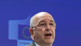 European Commissioner for Competition Joaquin Almunia speaks during a media conference at EU headquarters in Brussels, Belgium, Mar. 6, 2013.