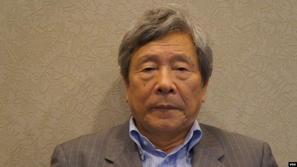 日本横浜市立大学名誉教授矢吹晋是在中日两国著名的研究中国学者（美国之音歌篮拍摄）
