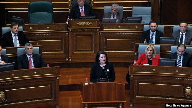 Predsednica Kosova Atifete Jahjaga govori u Skupštini Kosova