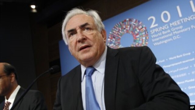 International Monetary Fund Managing Director Dominique Strauss-Kahn attends the IMF/World Bank spring meetings in Washington (File Photo - April 16, 2011)
