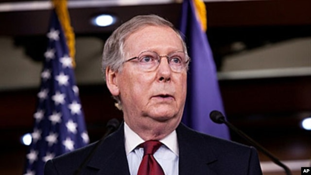 Senate Minority Leader Mitch McConnell (R-KY) speaks at a news conference on 3 Nov 2010