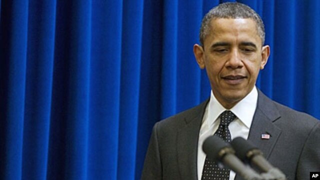 US President Barack Obama arrives to speak about the tax legislation working its way through Congress during a statement in the Eisenhower Executive Office Building adjacent to the White House in Washington, DC, Dec 15, 2010