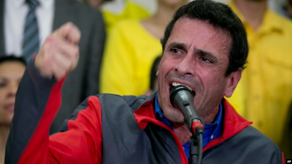 El excandidato presidencial venezolano Henrique Capriles se reunirá con el subsecretario de Estado de EE.UU. Tom Shannon.