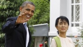 Serok Obama serdana mala rêbera demokrasîxwaz Aung San Suu Kyi kir.