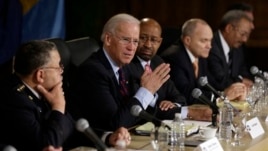 Vice President Joe Biden speaks after a roundtable discussion on gun control at Girard College in Philadelphia, Feb. 11, 2013.