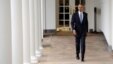 U.S. President Barack Obama walks down the colonnade from the Oval Office at The White House in Washington, Jan. 12, 2016. 
