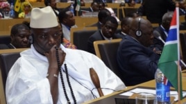 Gambia's President Yahya Jammeh attends leaders meeting at the African Union, Addis Ababa, July 15, 2012.