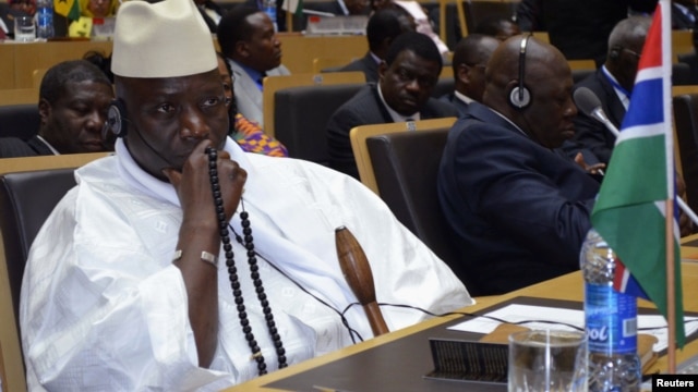 Gambia's President Yahya Jammeh attends leaders meeting at the African Union, Addis Ababa, July 15, 2012.