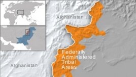 Map of the federally administrated tribal areas of Pakistan