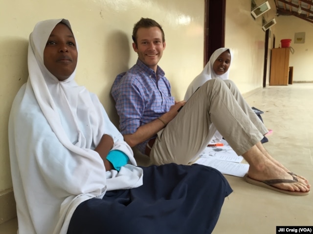 Students receive extra tutoring from a teacher after the school day is over at Abaarso School of Science and Technology, an elite school, Hargeisa, Somaliland, April 3, 2016.