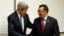 John Kerry û wezîrê derve yê Etiyopyayê Tedros Adhanom li Addîs Ababa, Şembî, 25'ê Gulanê, 2013.  