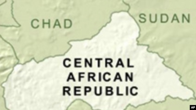 Carte de la RCA.