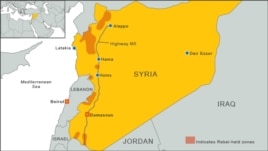 Rebel-held zones in Syria.