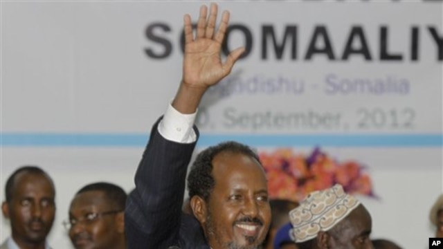 Hassan Sheikh Mohamud après sa victoire