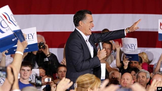 Republican presidential candidate Mitt Romney speaks at a campaign rally in Reno, Nevada, February 2, 2012.