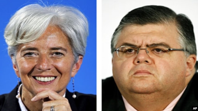 Possible IMF successors Christine Lagarde of France and Agustin Carstens of Mexico (File)