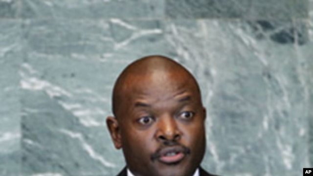 President Pierre Nkurunziza of Burundi addresses the 66th session of the United Nations General Assembly at U.N. headquarters, Sept. 23, 2011.