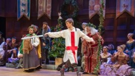 "Saint George" in The Christmas Revels. (Sheppard Ferguson)