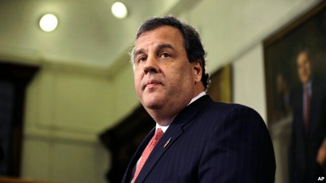 Thống đốc tiểu bang New Jersey Chris Christie nói chuyện tại một cuộc họp báo, 9/1/14