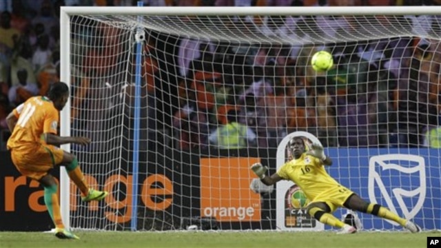 Mchuano kati ya Ivory Coast na Zambia katika fainali za mwaka 2012.
