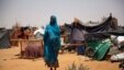 A woman, displaced by conflict in Darfur, at a camp for internally displaced persons.