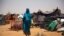 A woman, displaced by conflict in Darfur, at a camp for internally displaced persons.