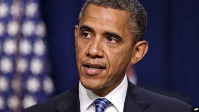 Tổng thống Obama phát biểu về thuế tại Tòa Bạch Ốc hôm 03/08/2012