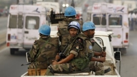 United Nations soldiers from Niger conduct a patrol through the streets of Abidjan, Ivory Coast (2011 file photo).