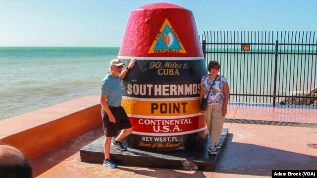 A marker claiming to be the southernmost point in the continental United States