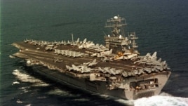 The US Navy aircraft carrier USS Nimitz 