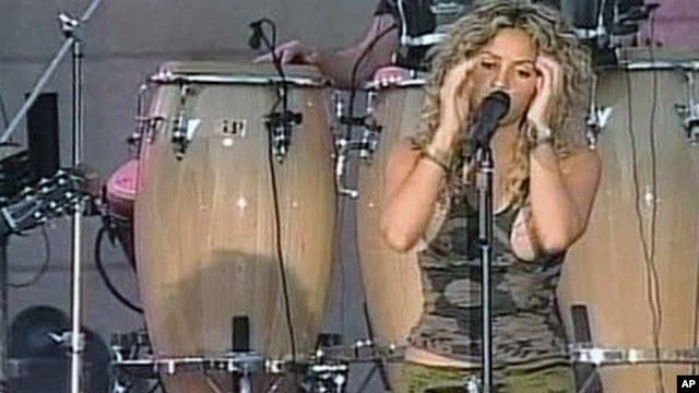 International Latin super star Shakira sings South Africa official World Cup song