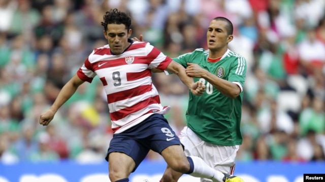 Herculez Gomez, tiền vệ ghi bàn thắng duy nhất  cho đội tuyển Mỹ trong trận gặp Jamaica ngày 11 tháng 9, 2012, trên sân Columbus Crew, Ohio.